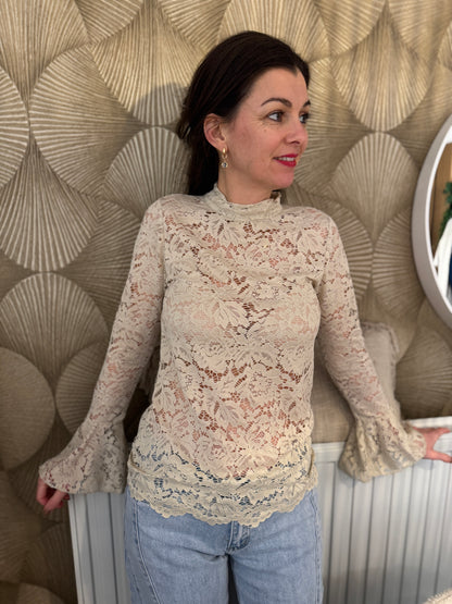 Lace Top - Beige