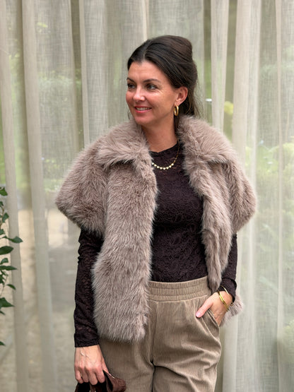 JENNA GILET - TAUPE