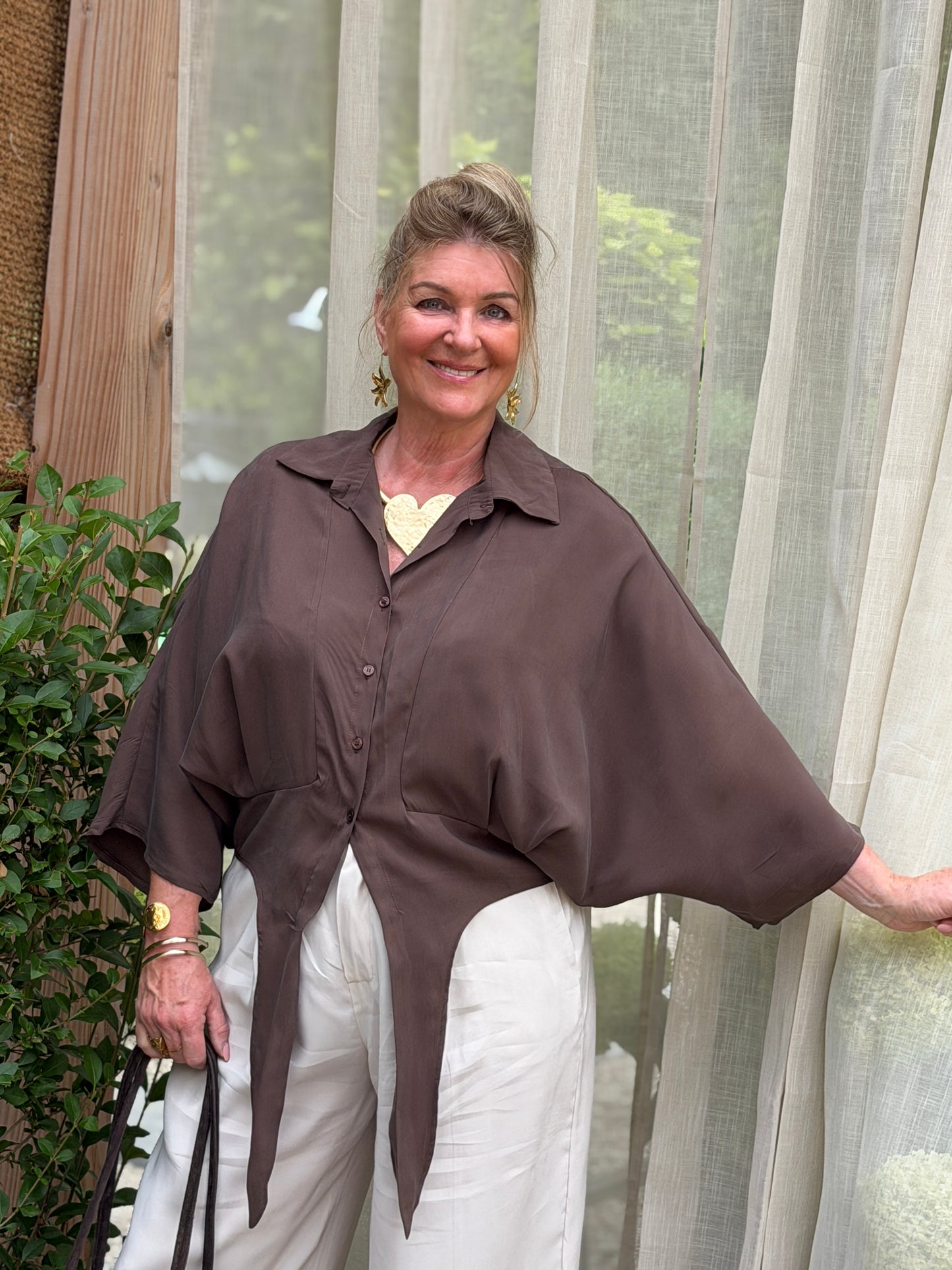 NOÉMI BLOUSE - BRUIN