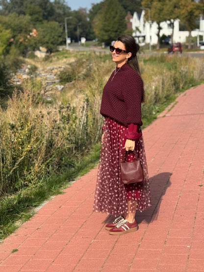 ALINA Trui - Bordeaux Rood