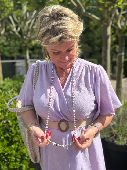 Stone Ketting - Paars