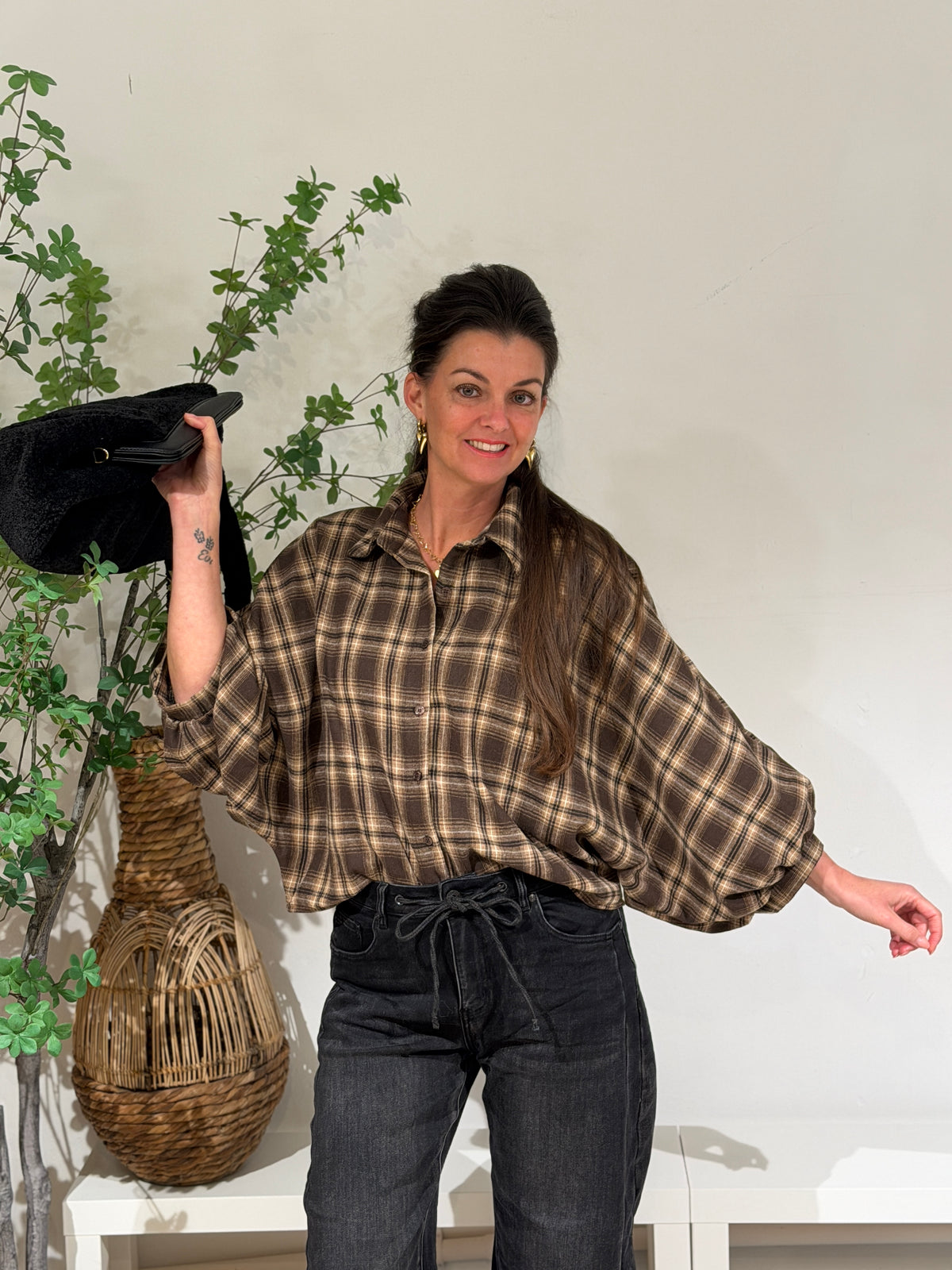 BALI BLOUSE RUIT - BRUIN