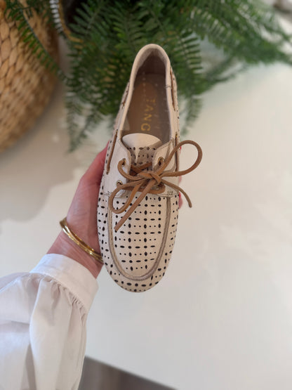 JEANNE - Ecru Perfo Leather