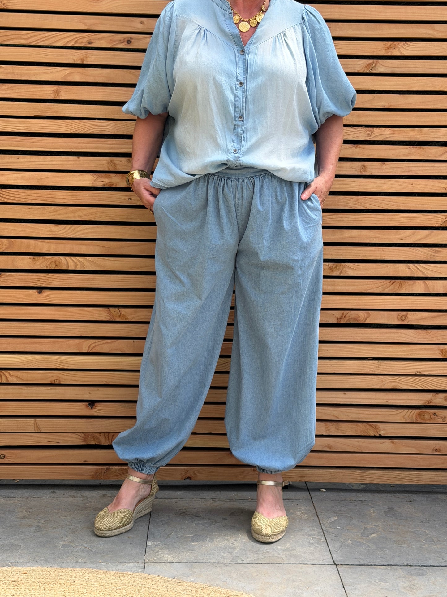DENIM BALLOON BROEK
