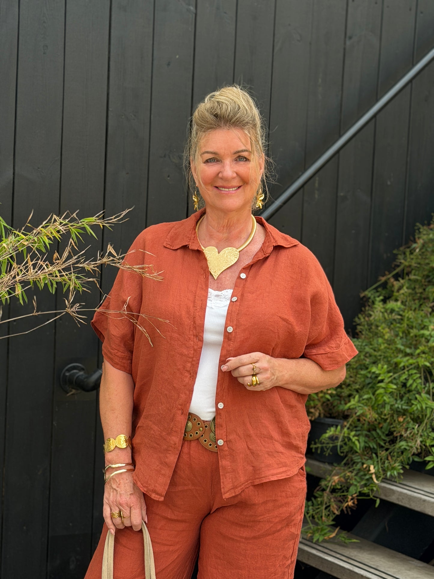 ELLA BLOUSE - BRIQUE