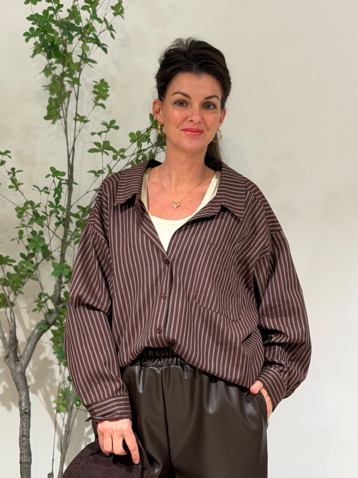 NY LANA BLOUSE - BRUIN