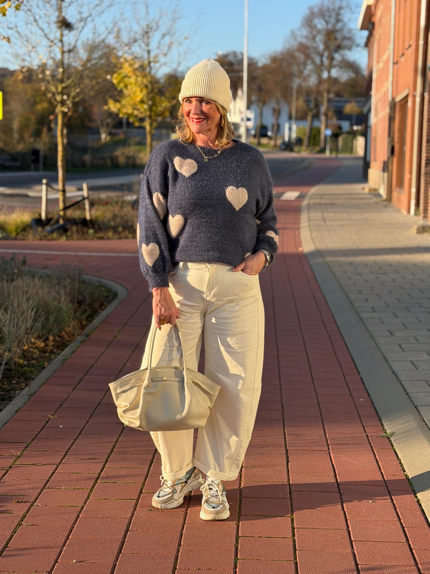 LOVELY Heart Trui - Blauw