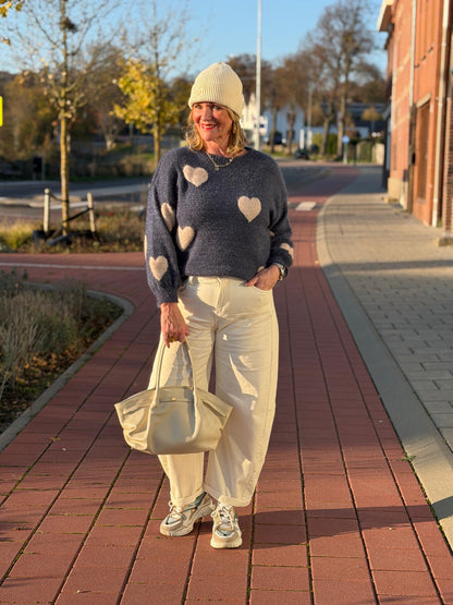 LOVELY Heart Trui - Blauw