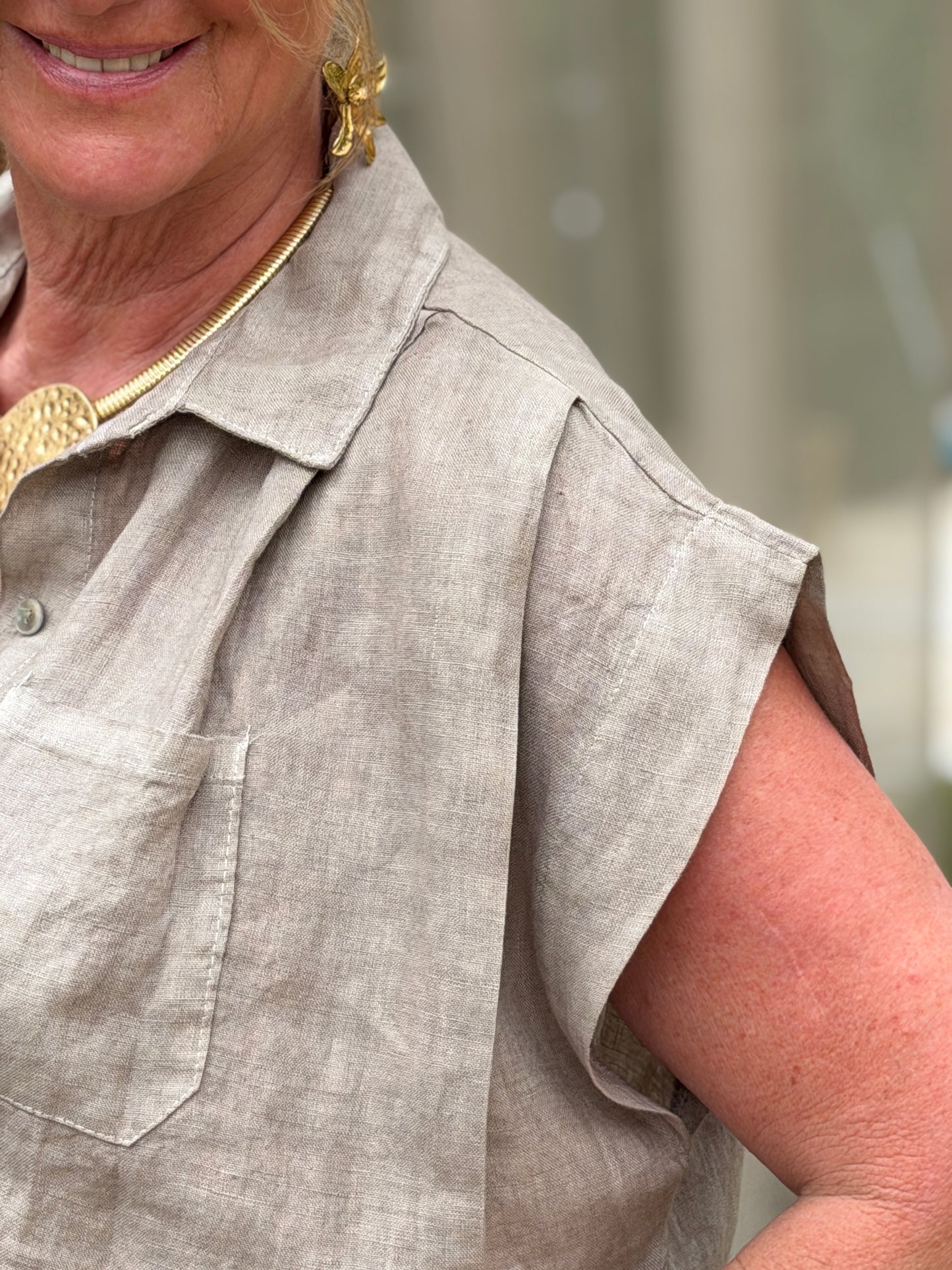 BALLOON BLOUSE - TAUPE