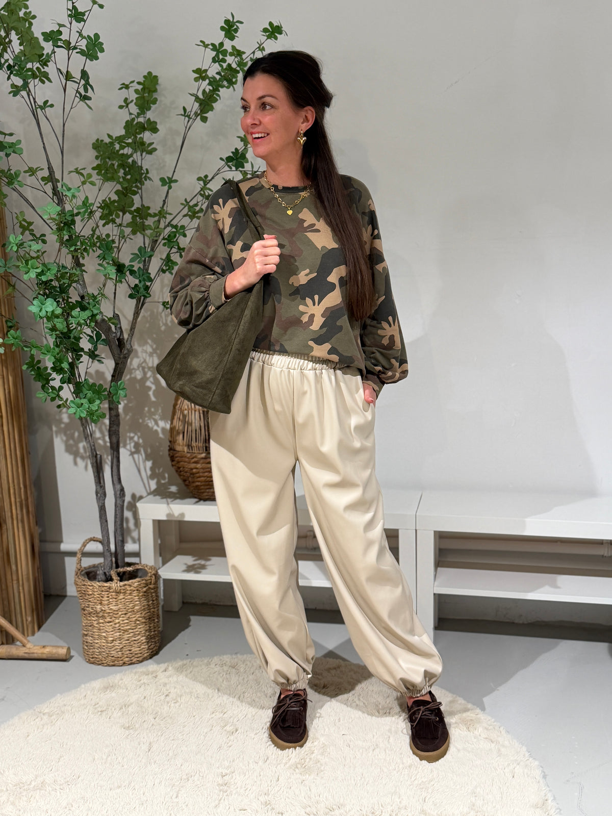 LEATHERLOOK  BALLOON - BEIGE