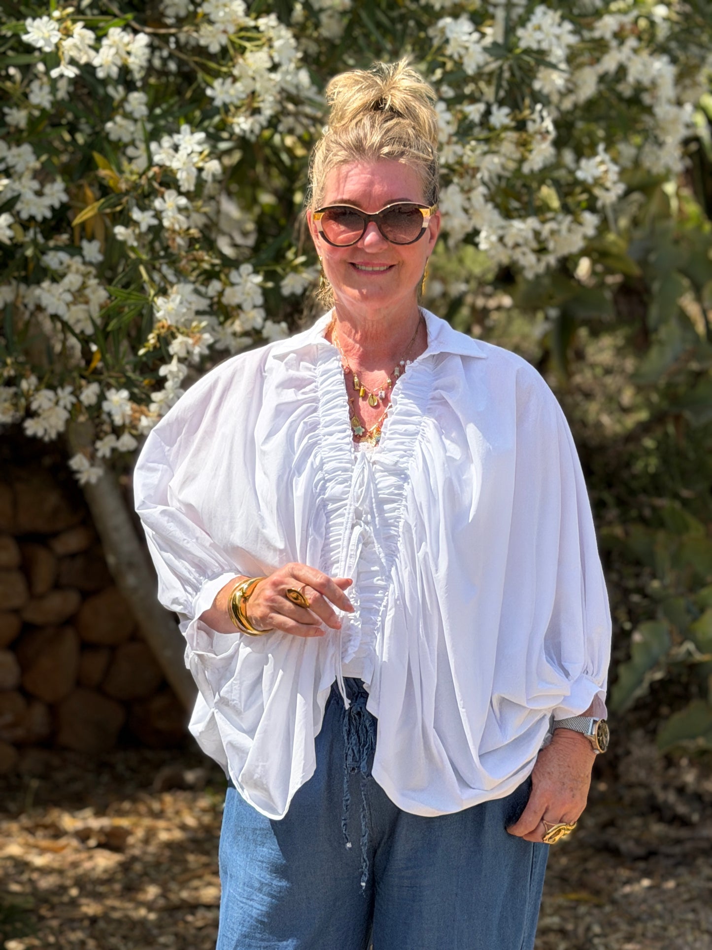 BOBBIO BLOUSE - WIT