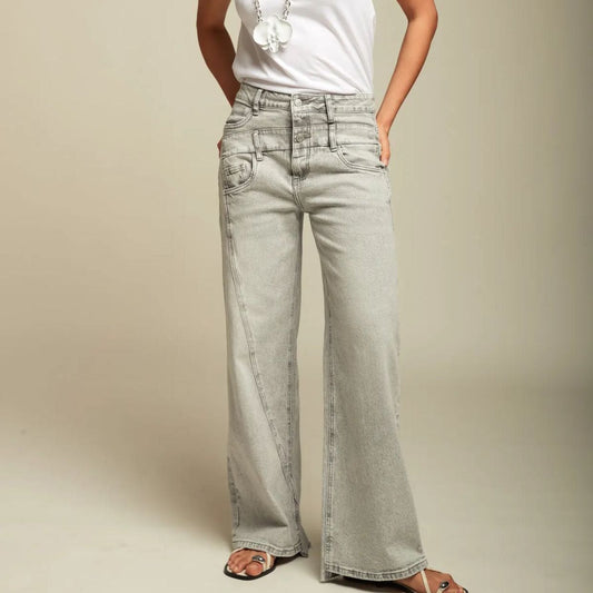 Jeans mit weitem Bein Sissy – Grau