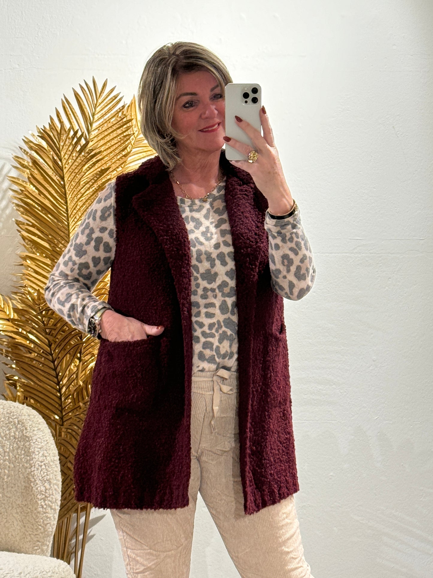 Giulia Gilet - Burgundy