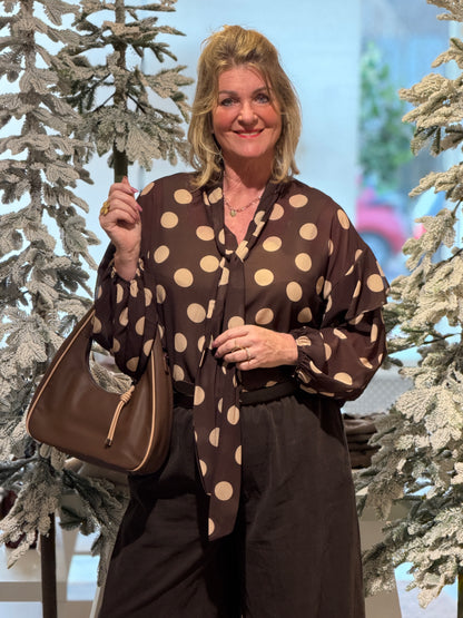 POLKA Blouse - Bruin