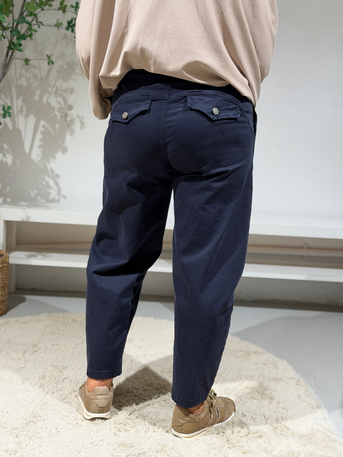 LENA BARREL JEANS - BLAUW