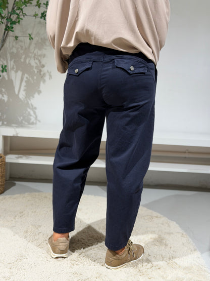 LENA BARREL JEANS - BLAUW