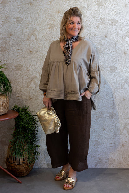 SION BLOUSE - TAUPE
