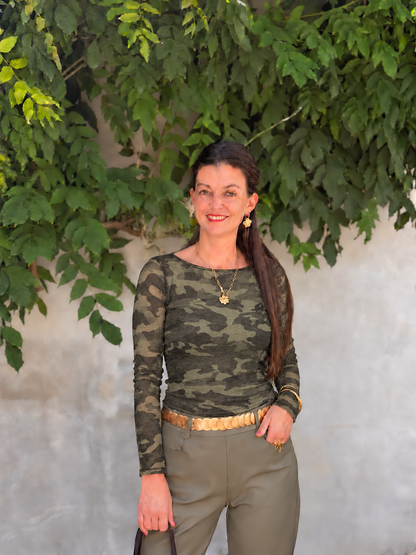 MESH TOP GROEN