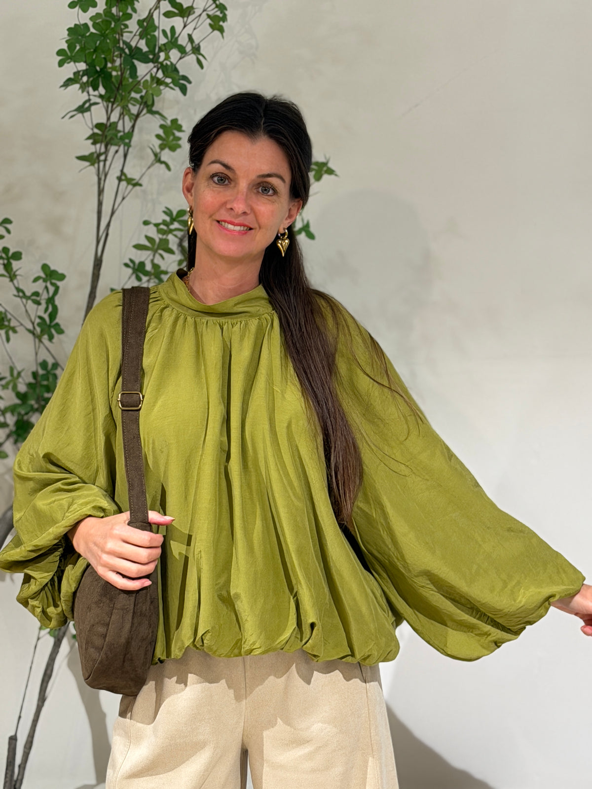 POSA  BLOUSE - GROEN