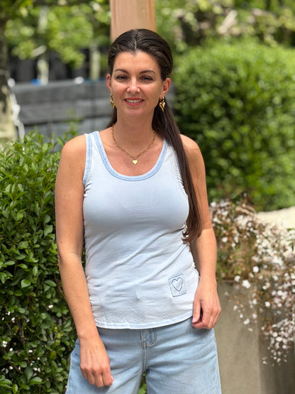 HART TOP - BLAUW