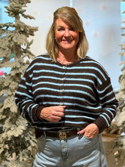 LILI STRIPE VEST - Blauw