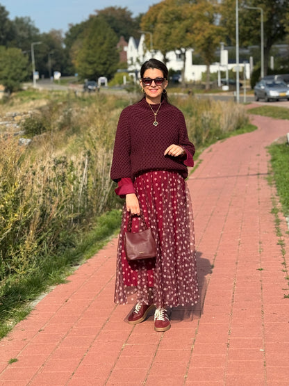 DOLCE DOTS Rok - Bordeaux