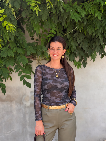MESH TOP BLAUW