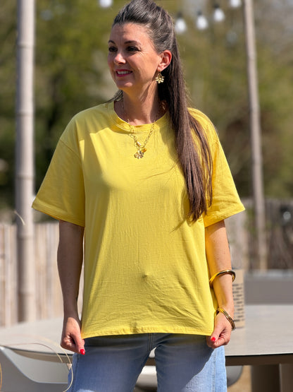BASIC SHIRT - Geel