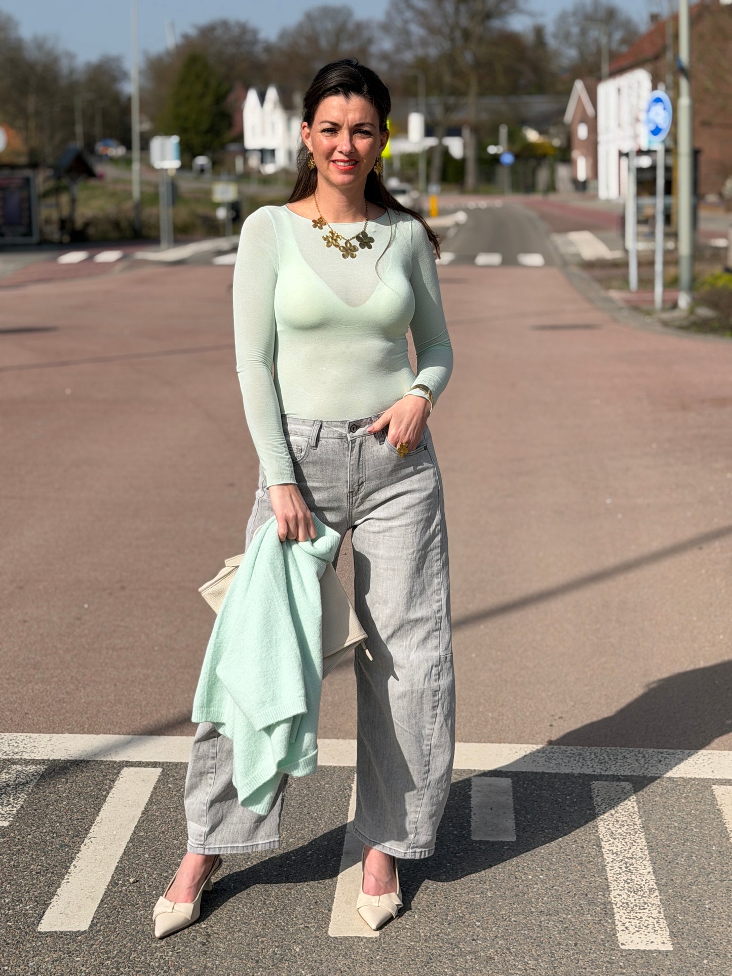 UNI MESH  Top - groen