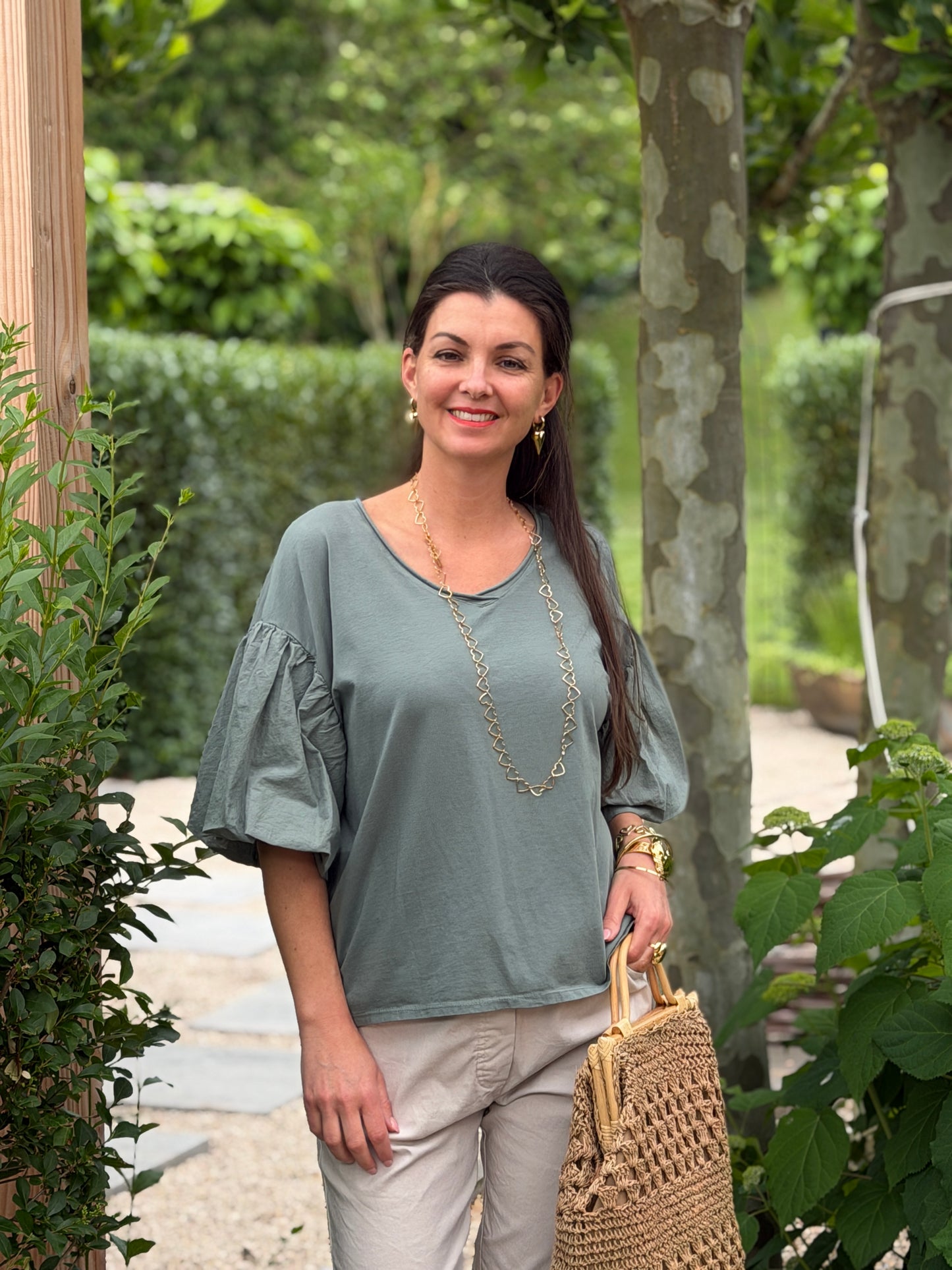 EVI POF SHIRT - GROEN
