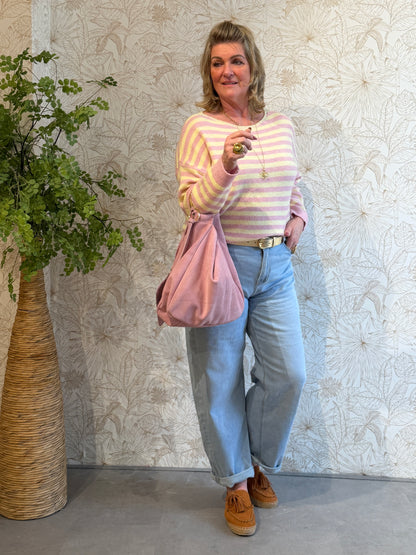 JADE Stripe Trui - Roze