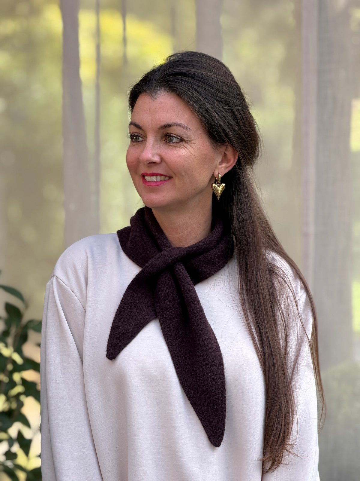 LIA TRIANGEL SJAAL - BRUIN
