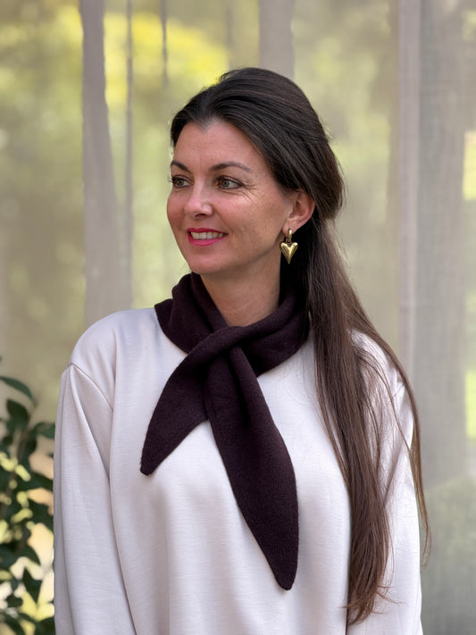 LIA TRIANGEL SJAAL - BRUIN
