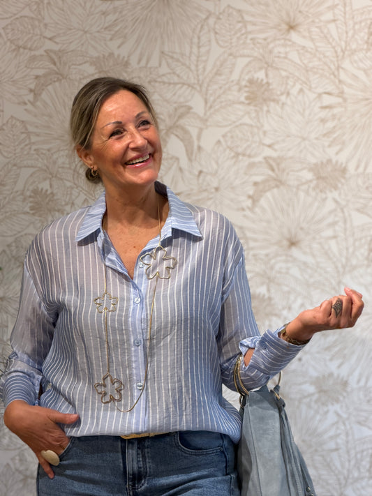 PUCK Stripe Blouse - Blauw