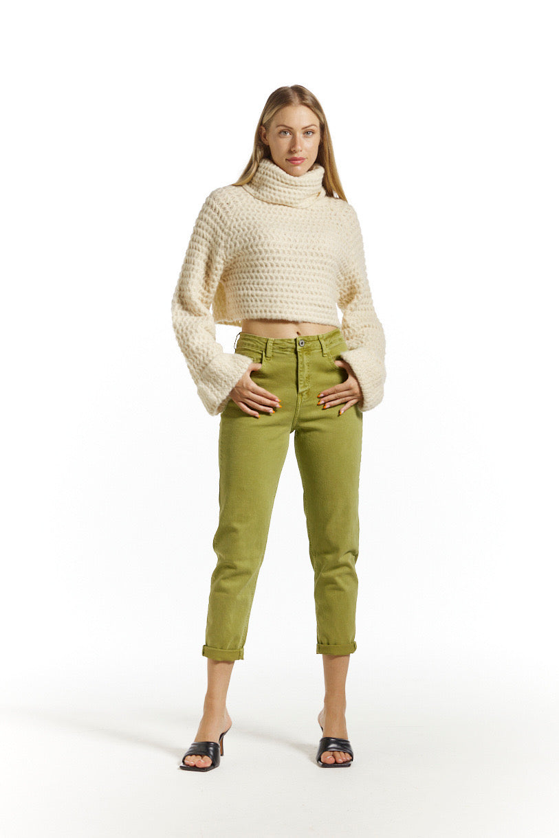 PANTALONI JEANS - Groen