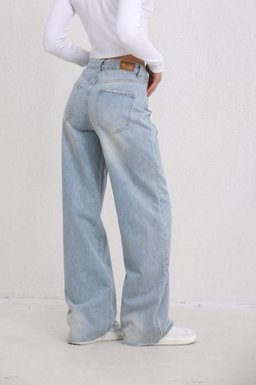 Jeans mit weitem Bein Sissy – Grau