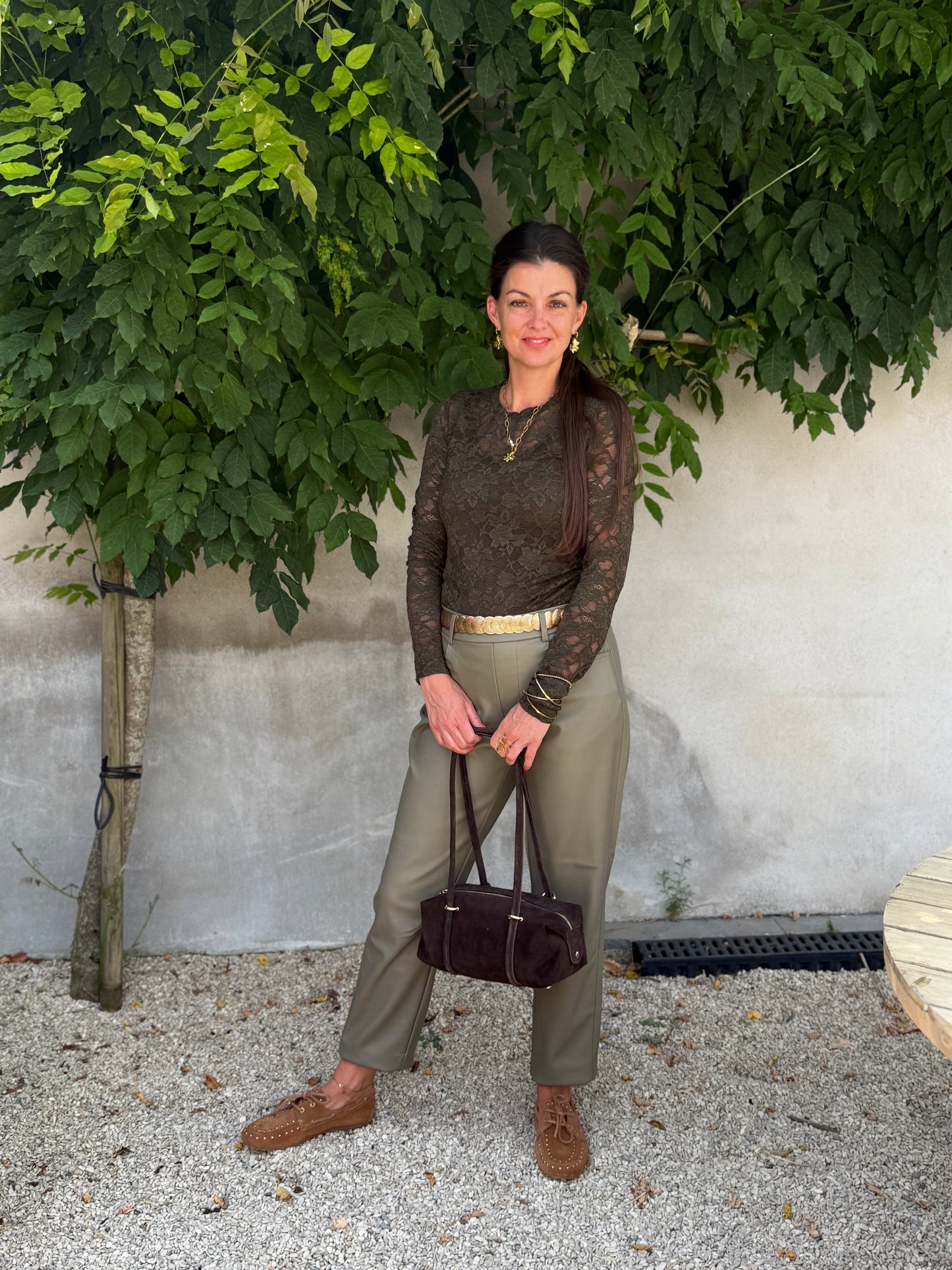 JOSS LACE TOP - GROEN