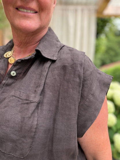 BALLOON BLOUSE - BRUIN