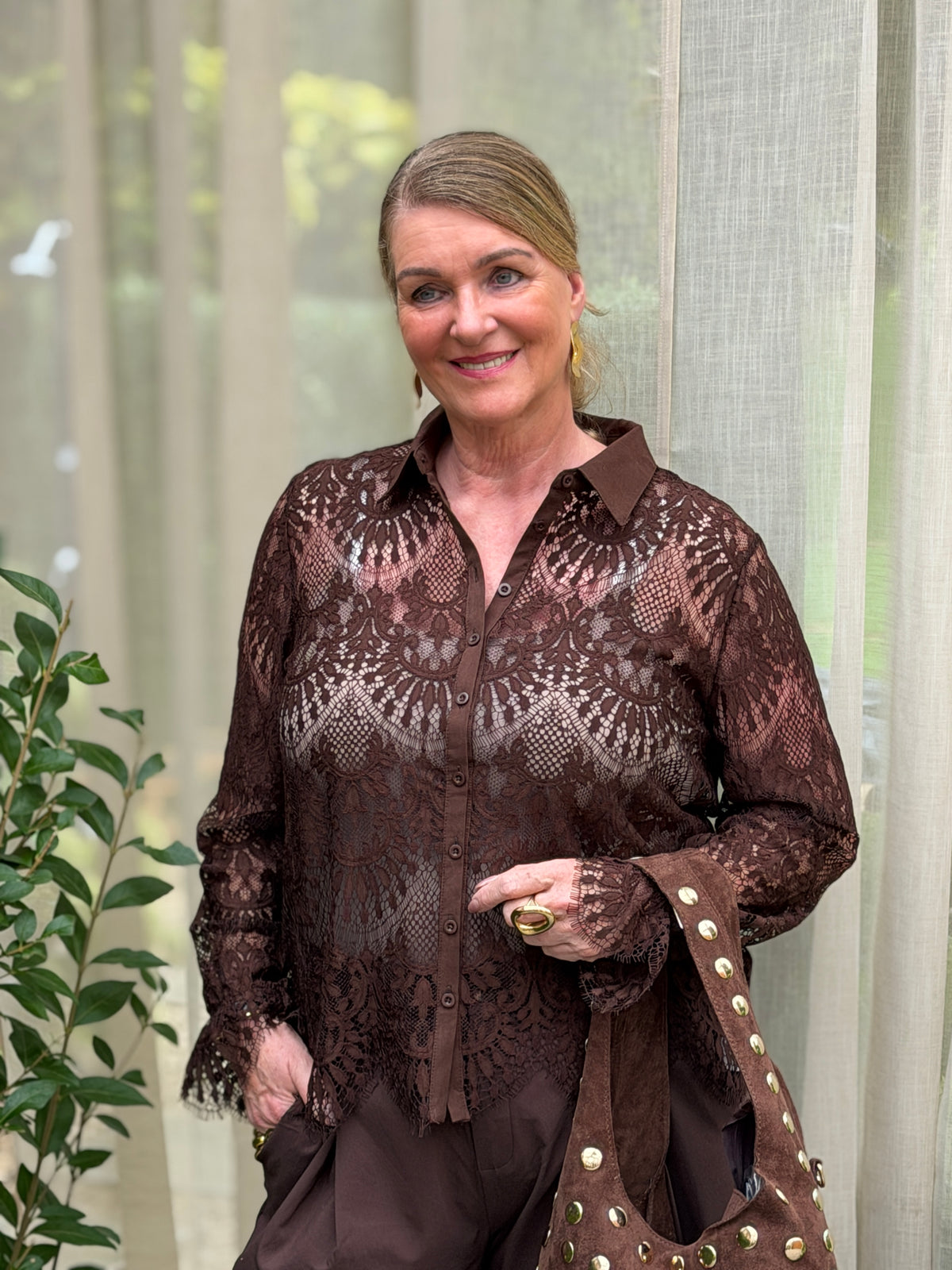 OKRAM BLOUSE - BRUIN