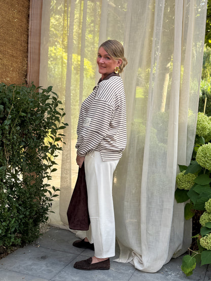 BARREL BROEK ECRU