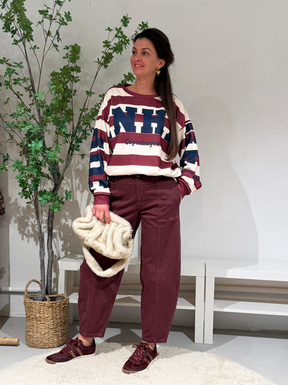 LENA BARREL JEANS - BORDEAUX