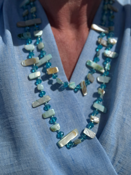 Stone Ketting - Blauw