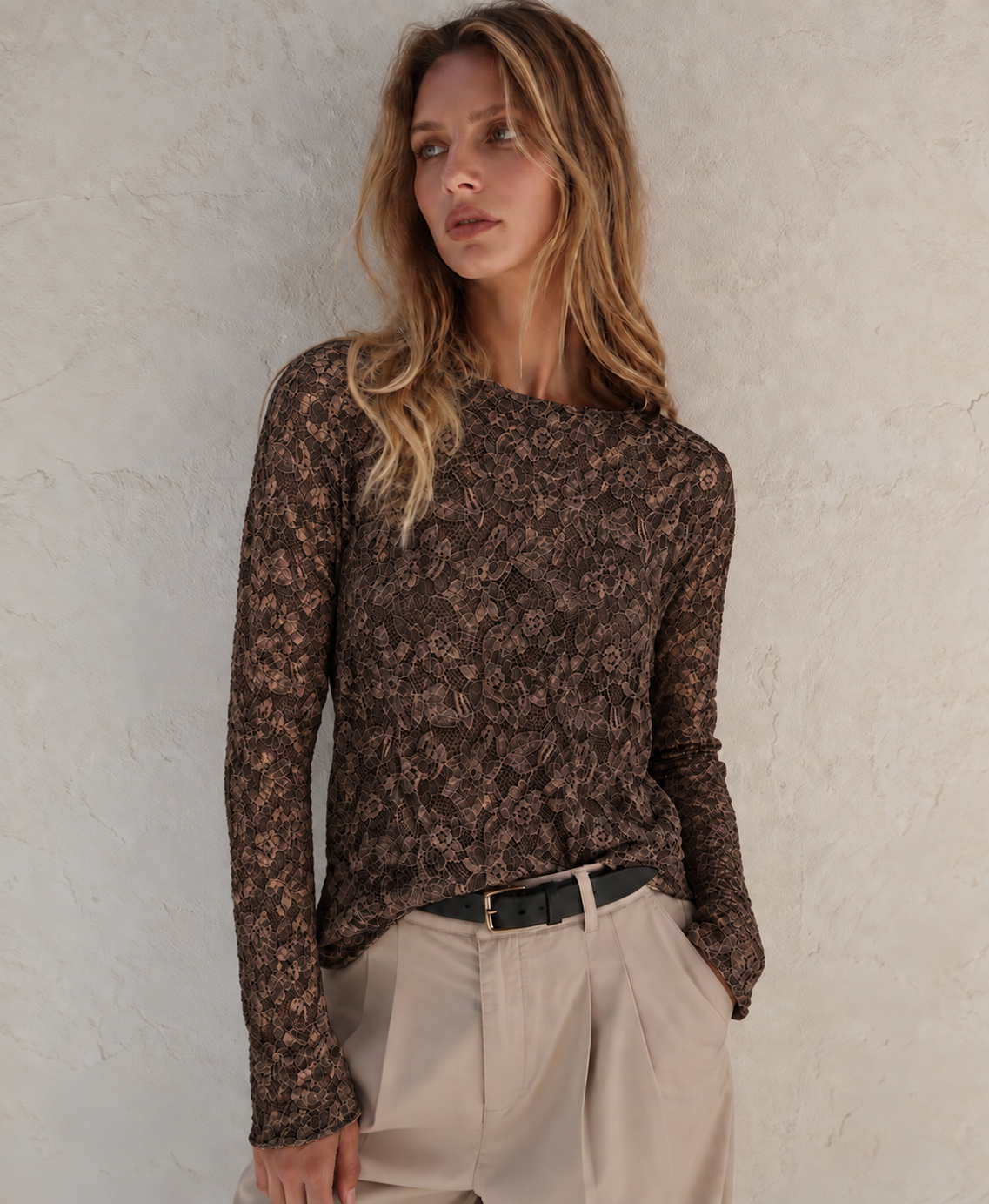 LACE LONGSLEEVE - BRUIN