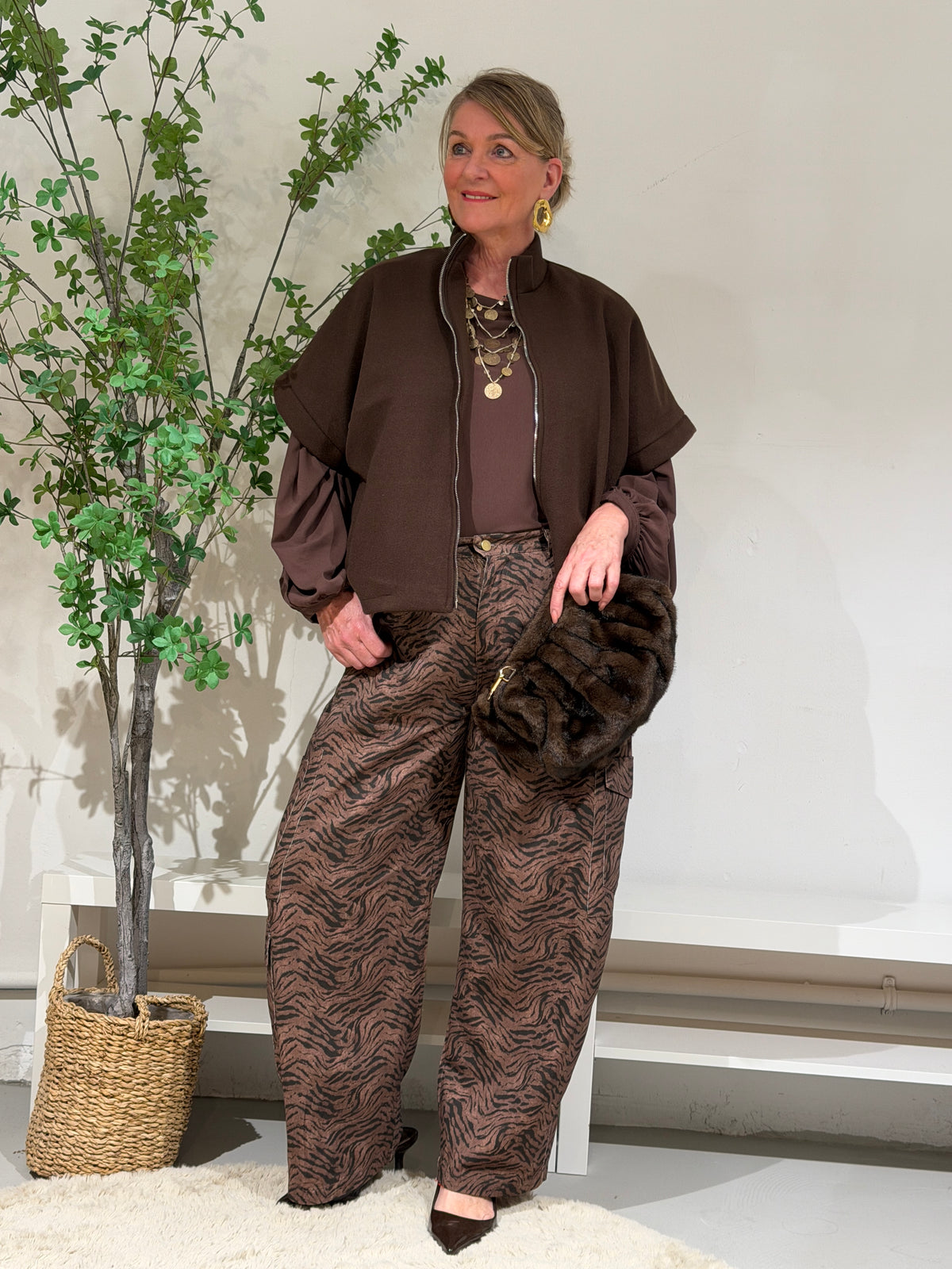 FAYE GILET - BRUIN