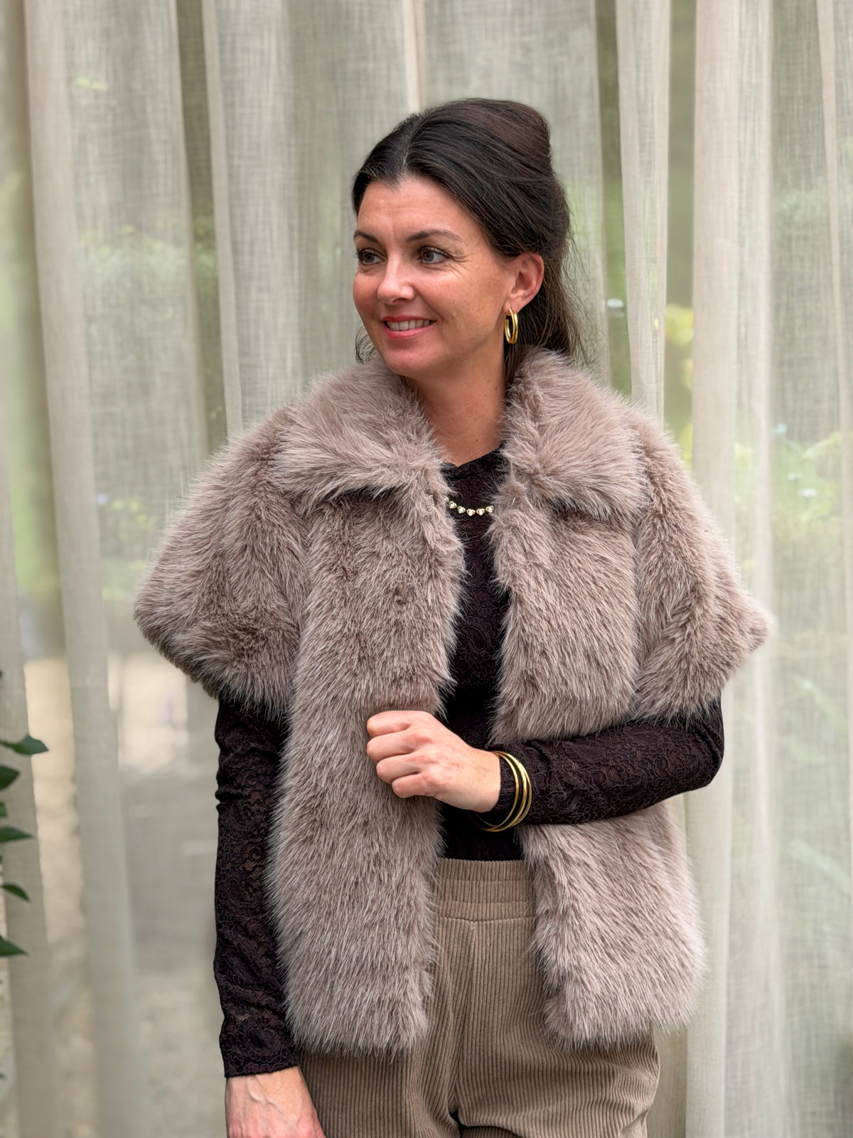 JENNA GILET - TAUPE
