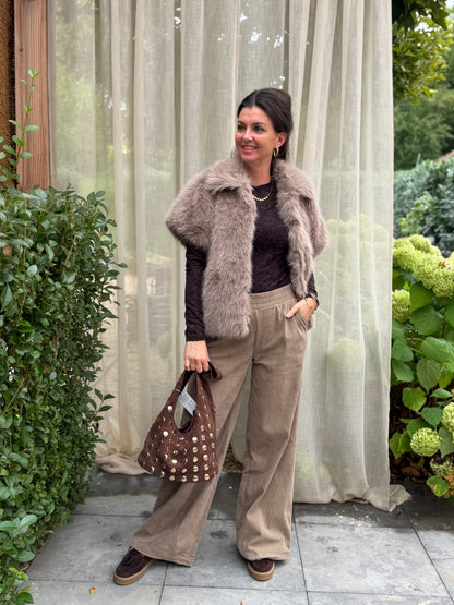 JENNA GILET - TAUPE