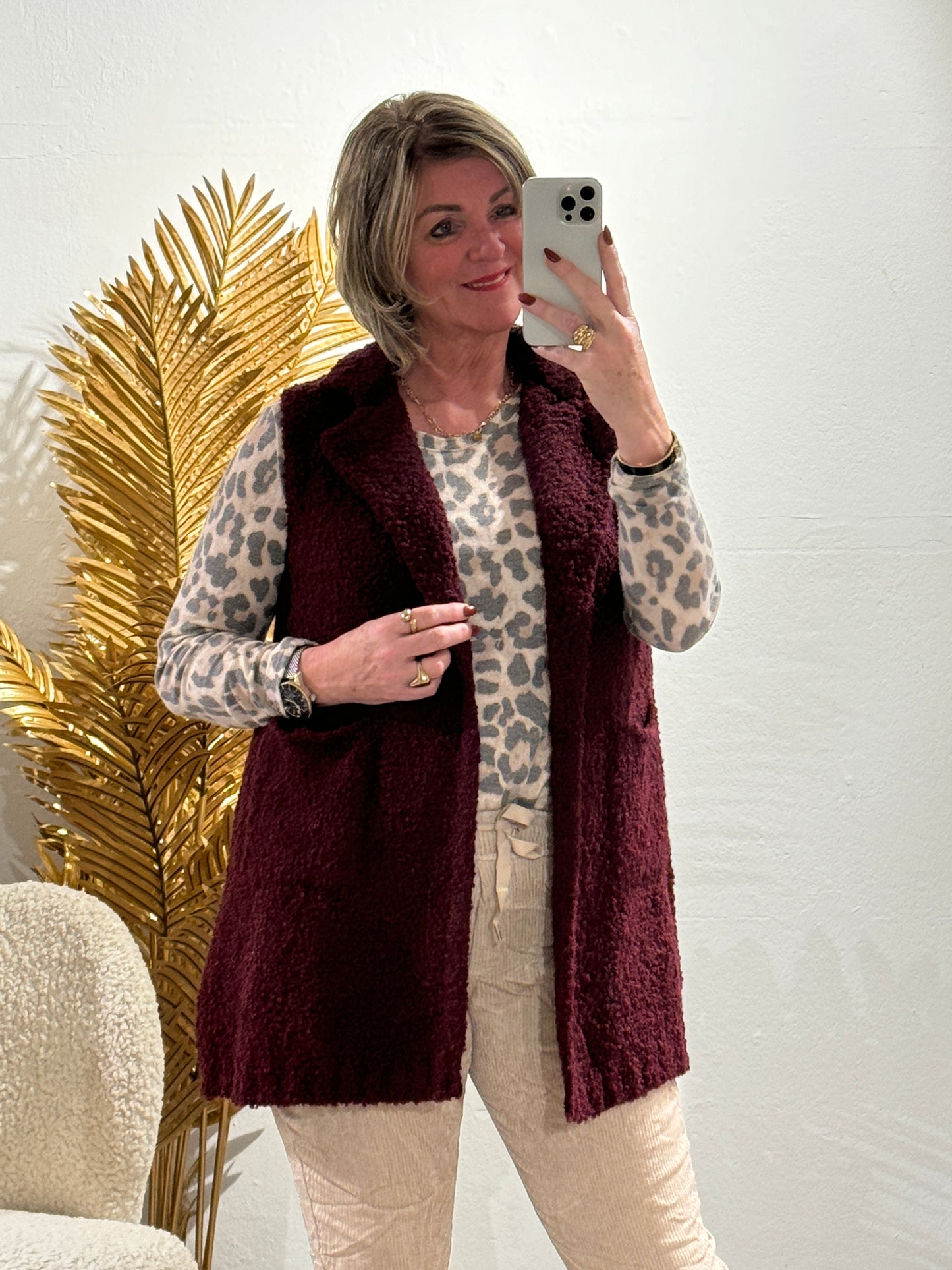 Giulia Gilet - Burgundy