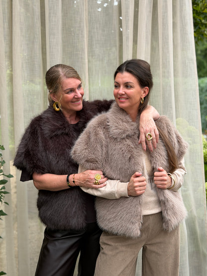 JENNA GILET - TAUPE