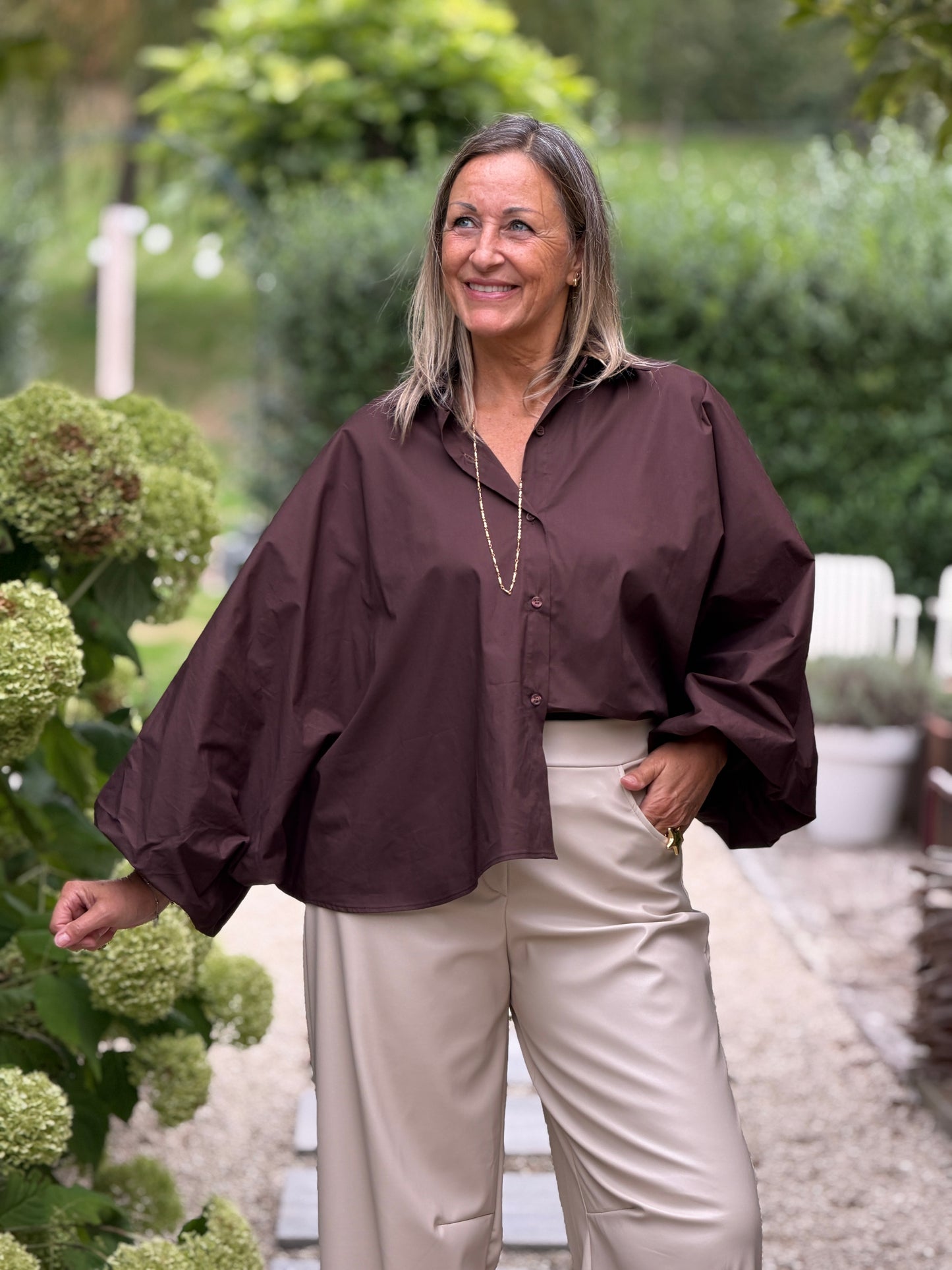 BALI BLOUSE PLUS - BRUIN