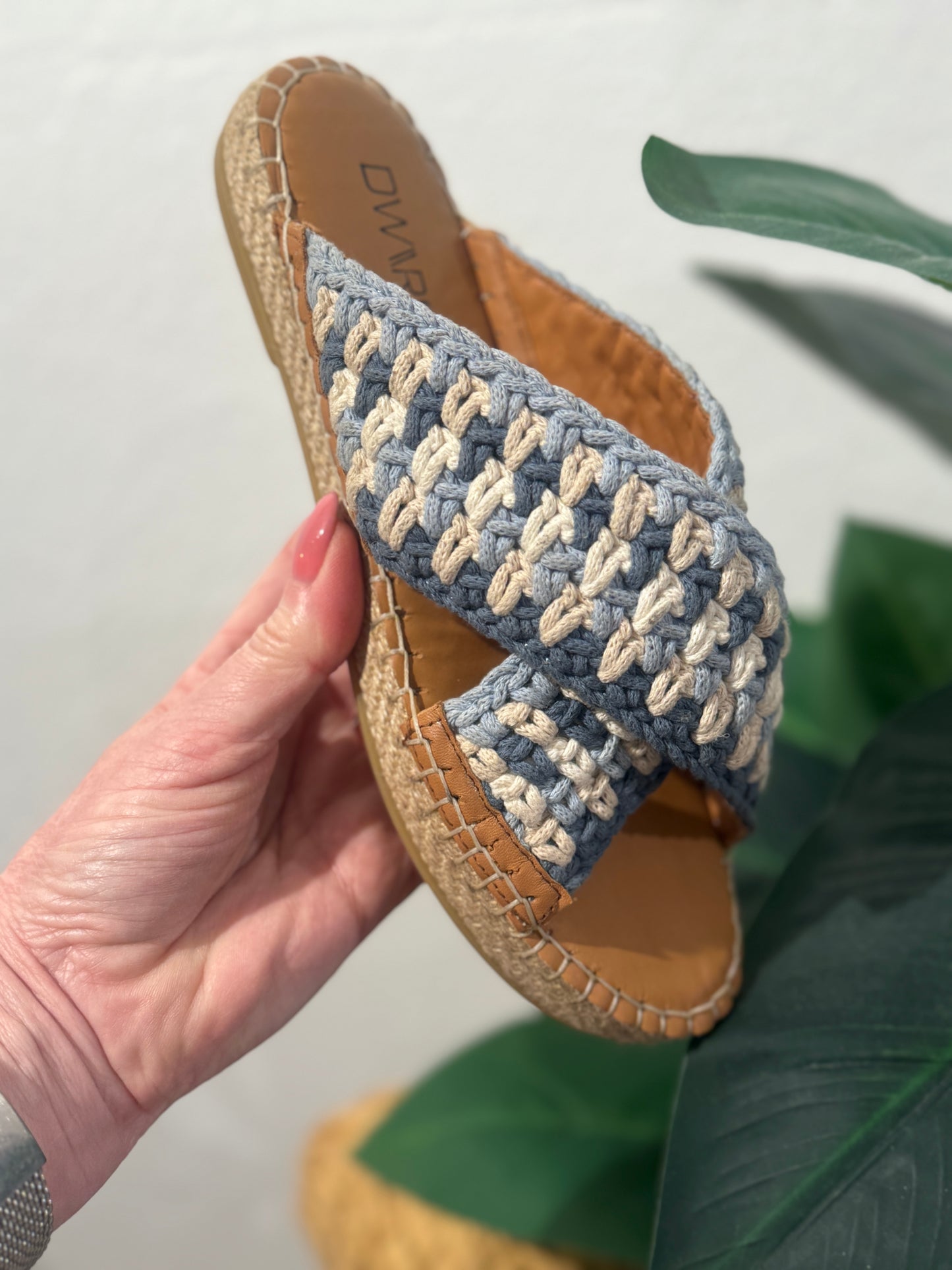 Casablanca Slipper - Wit/Blauw